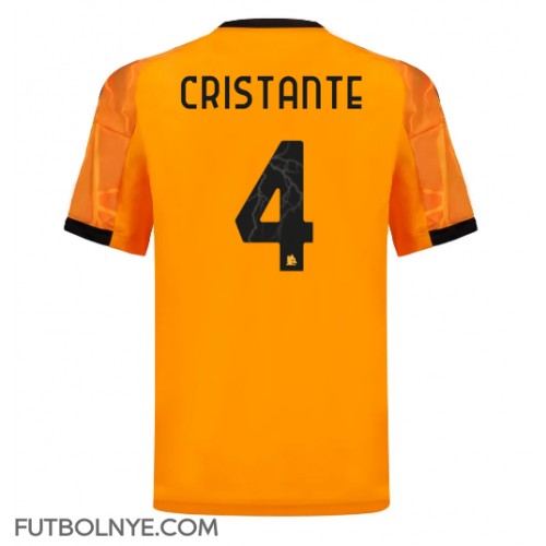 Camiseta AS Roma Bryan Cristante #4 Visitante Equipación 2025-26 manga corta